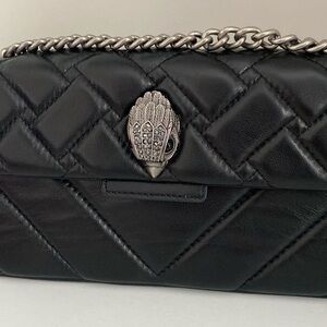 Kurt Geiger Crossbody Bag, Black and Silver. Brand new only used once